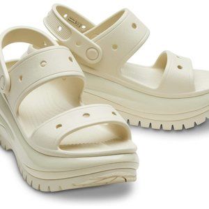 NEW. CROCS MEGA CRUSH SANDALS BONE COLOR
